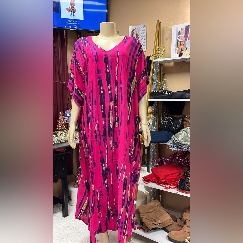 Vibrant Pink and Purple Women's Dress
